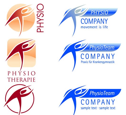 Different Fitness Sport Logos design vectors