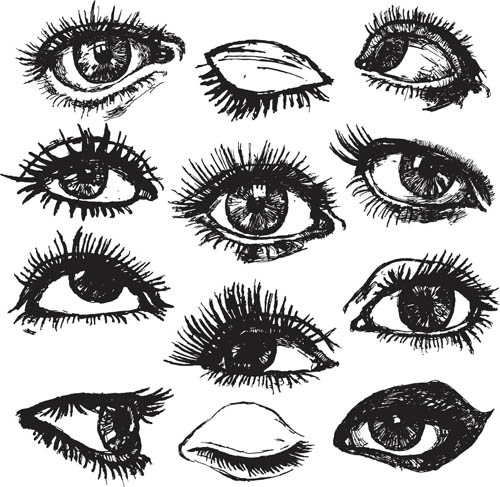 Different Girls Eyes 2 vector graphic