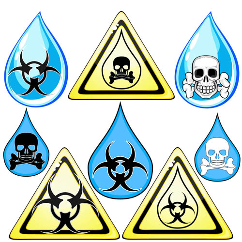 Different Hazard symbols and Icons 2 vector