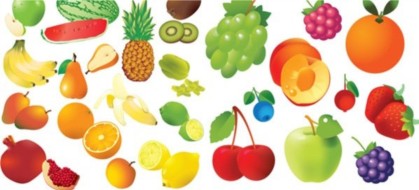 Different Vivid fruit vectors graphic