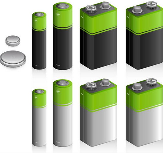 Different batteries free Illustration vector