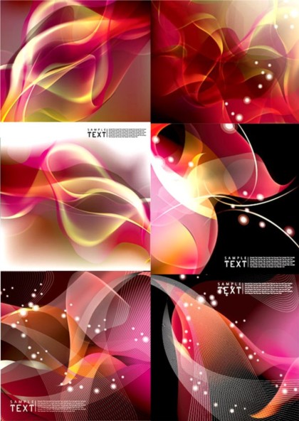 Different blazing colorful dynamic background vector