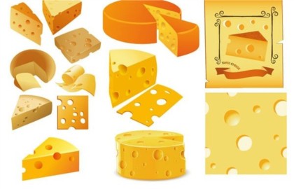 Different cheese vector