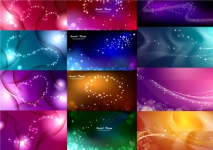 Different dream star background vector graphics