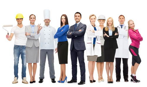 Different professions in society Stock Photo 01