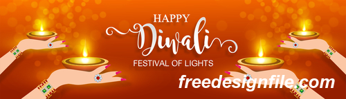 Diwali festvial banners template design vectors 04