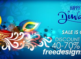 Diwali festvial banners template design vectors 07