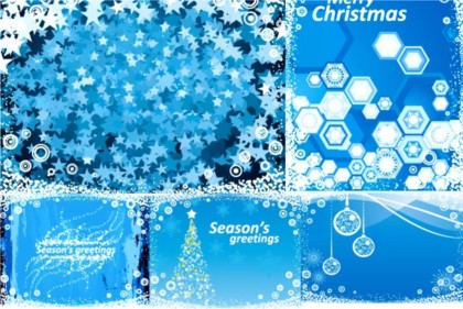Dream Blue Christmas background vector design