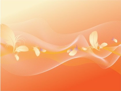 Dream feather dynamic lines background vector