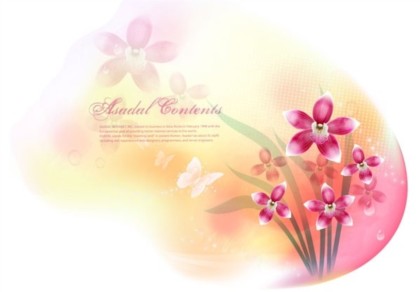Dream orchid background vector