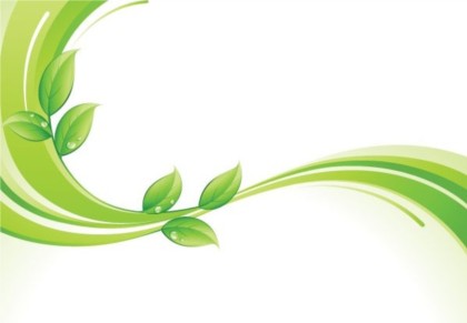 Dynamic lines green plants vector graphic
