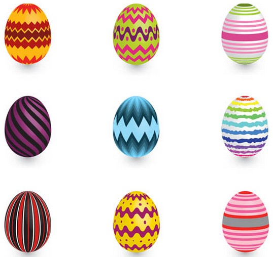 Easter Color Eggs graphic design vectors