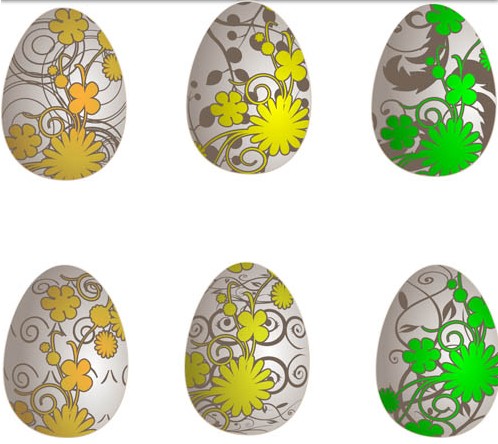 Easter Eggs free set vector