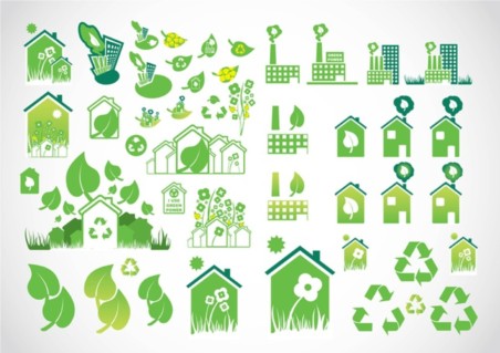 Environmental Icons shiny vector