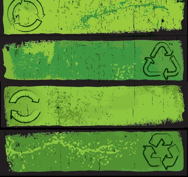 Environmental Retro style banner background design vectors