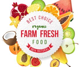 Farm fresh food backgrounds vectors 01