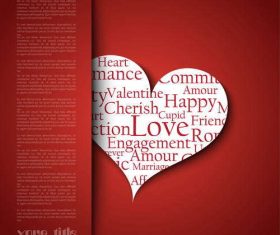 Fashion valentine day love card vector