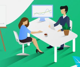 Financial finance business consulting vector illustration