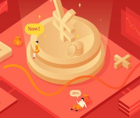 Financial finance promotion vector illustration