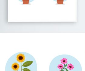 Flower potted vector material