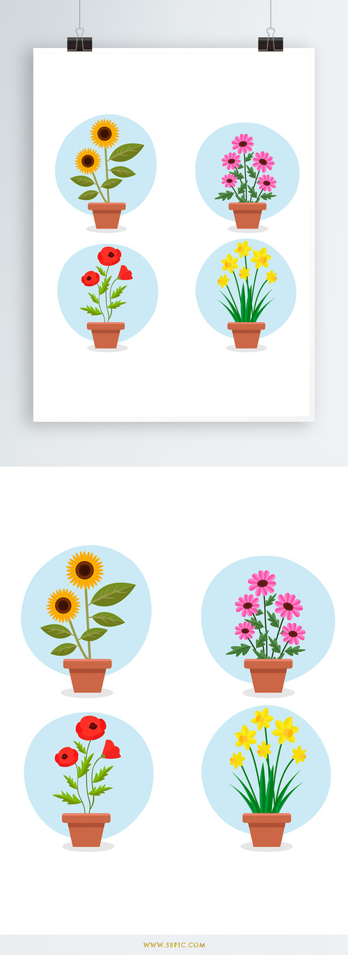 Flower potted vector material