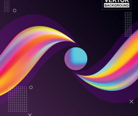 Fluid abstract elements design vector set 02