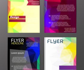 Flyer template abstract styles vector 01