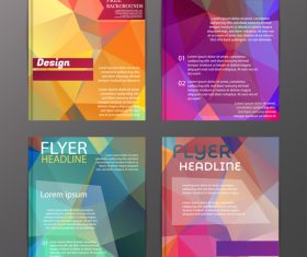 Flyer template abstract styles vector 02