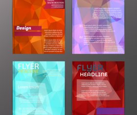 Flyer template abstract styles vector 03