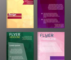 Flyer template abstract styles vector 04