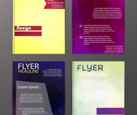 Flyer template abstract styles vector 05