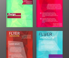 Flyer template abstract styles vector 06