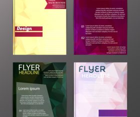 Flyer template abstract styles vector 07