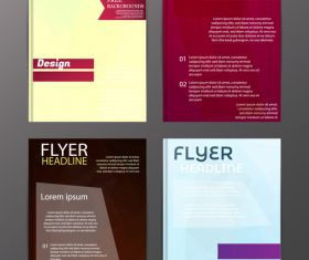 Flyer template abstract styles vector 08