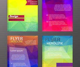Flyer template abstract styles vector 09