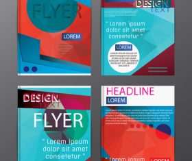 Flyer template abstract styles vector 15