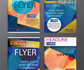 Flyer template abstract styles vector 16