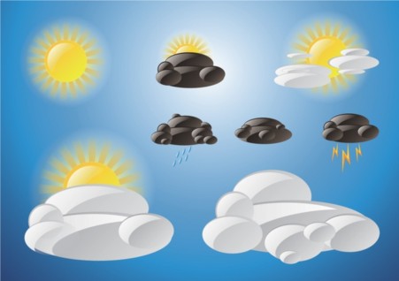 Free Weather Icons set vector