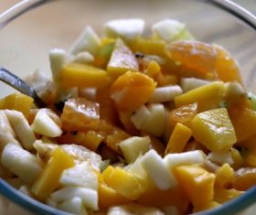 Fresh and delicious fruit salad Stock Photo 03