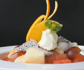 Fresh and delicious fruit salad Stock Photo 05