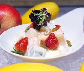 Fresh and delicious fruit salad Stock Photo 06