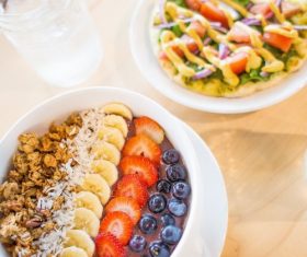 Fresh and delicious fruit salad Stock Photo 07