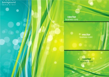 Fresh green spot and dynamic lines background vector