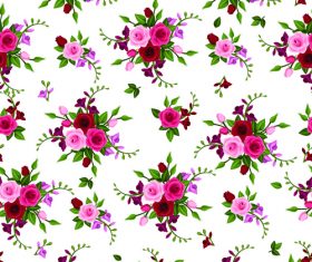 Fresh rose pattern seamless vectors 02