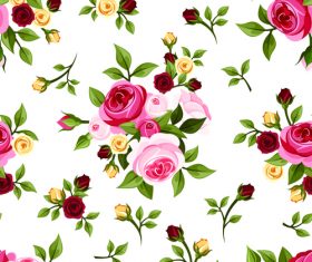 Fresh rose pattern seamless vectors 03
