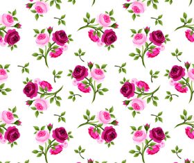 Fresh rose pattern seamless vectors 04