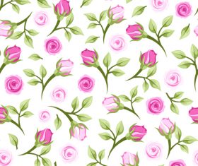 Fresh rose pattern seamless vectors 05