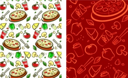 Fruit and vegetable theme background vector material