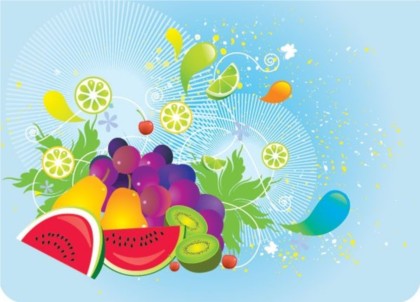 Fruit elements vector graphics