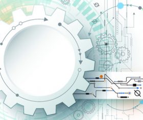 Gear theme business background vector